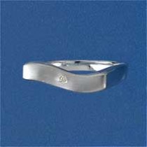 SPC DIA.SET WAVY SIGNET RING