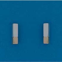 SIL/9ct 12x4x2mm RECT.STUD