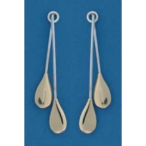 SIL/9ct DOUBLE PADDLE DROPS