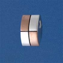 SPC RED GOLD PLATED/SIL CURVED PEND.  +C