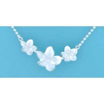 SPC 3 FLOWER TWOTONE PENDS/BEAD CHAIN  =