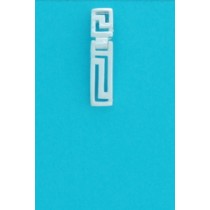 SPC MATT/POL.RECT.HINGED GREEK KEY STUD