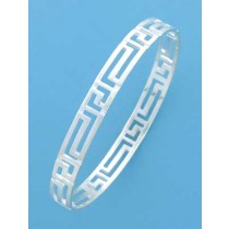 SPC MATT/POL.GREEK KEY SLAVE BANGLE    =