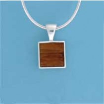 SPC WOOD INLAID 9mm SQUARE PENDANT