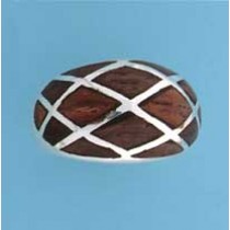 SPC WOOD INLAID DIAMOND DESIGN DOME RING