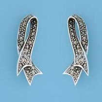 SPC MARCASITE SET RIBBON STUDS