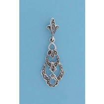 SPC CUTOUT FANCY MARCASITE DROP EARRING=