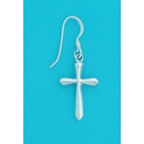 SPC 21x14mm PLAIN CROSS DROP EARRINGS