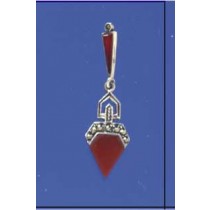 SPC CORNELIAN/MARQ DROP EARRINGS