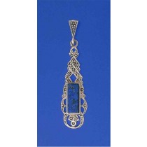 SPC LAPIS/MARCASITE FANCY DROPS        -