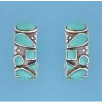 SPC TURQ SET HALF HOOPSTUDS