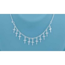SPC LOTS OF HANGING CROSSES CHAIN