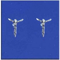 SPC TINY CRUCIFIX FIGURE STUDS-SOLD 3prs