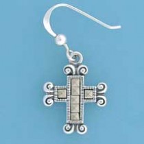 SPC SQ.MARCASITE SET CROSS DROPS