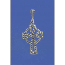 SPC 23x17mm MARCASITE CELTIC CROSS     =