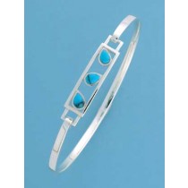 SPC 3 TEARDROP TQ RECT.TOP CLIP BANGLE =