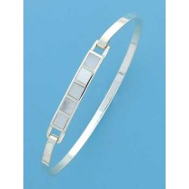 SPC 6mm WIDE M.O.P.INLAYED CLIP BANGLE =