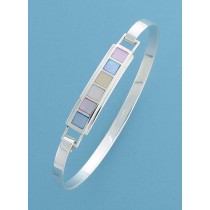 SPC MULTI-COL.M.O.P INLAID SQ'S BANGLE =