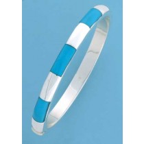 SPC INLAID TQ 7mm D SECT.HINGED BANGLE