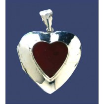 SPC 32mm CORNELIAN HEART LOCKET        =