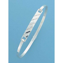 SPC DIAGONAL CZ CHANNEL SET CLIP BANGLE