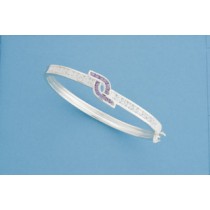 SPC AMECZ/CZ CHANNEL SET HINGED BANGLE