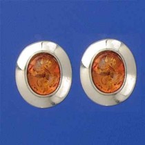 SPC 10x8mm OVAL AMBER STUDS            =