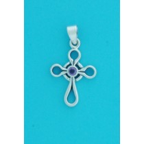 SPC AMETHYST SET FANCY CELTIC CROSS