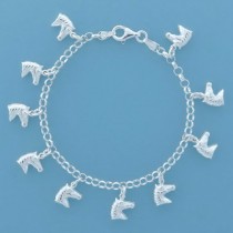 SPC TINY HORSEHEADS CHARM BRACELET     =