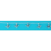 SPC CHERUBS WITH HEARTS CHARM BRACELET =