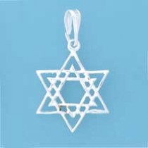 SPC WOVEN DESIGN STAR OF DAVID PENDANT =