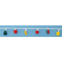 SPC ENAMEL FRUIT CHARM BRACELET        =