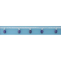 SPC OVAL PURPLE STONE DROPS CHARM BRAC.=
