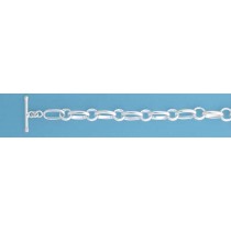 SPC OVAL BELCHER LINK T BAR BRACELET   =