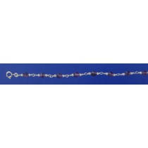 SPC  AMETHYST BEAD BRACELET            =