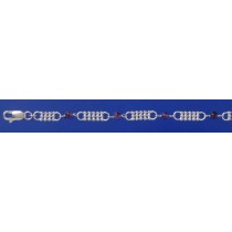 SPC FANCY BEADWORK AMETHYST BEAD BRAC  =