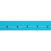 SPC BLUE CRYSTAL BEADS ANKLET
