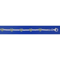 SPC BEAD BRACELET WITH COLOURED HEARTS