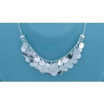 SPC DISCS CASCADE BEAD CHAIN NECKLACE