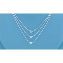 SPC 3ROW SNAKE CHAIN WITH SLIDING HEART=