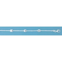SPC TUBES/BEADS + SQUARES BRACELET     =