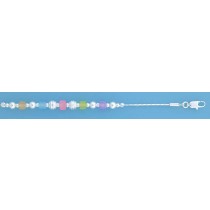 SPC MULTI-COLOUR 5 SQ.BEADS CHAIN BRAC=]