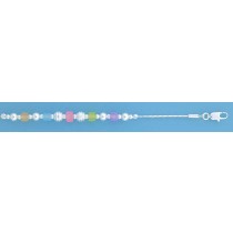 SPC MULTI-COLOUR 5 SQ.BEADS CHAIN BRAC=]