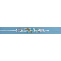 SPC 3 ROW MULTI-COLOUR CRYSTAL BEAD BRAC