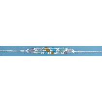 SPC 3 ROW MULTI-COLOUR CRYSTAL BEAD BRAC