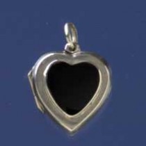 SPC 21mm ONYX HEART LOCKET             =