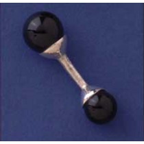 SPC ONYX BEADS SOLID BAR CUFFLINKS     =