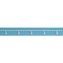 SPC 3mm BEAD ANKLET WITH HANGING STARS =