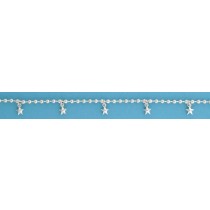 SPC 3mm BEAD ANKLET WITH HANGING STARS =