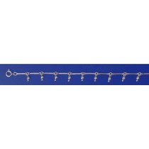 SPC BARLINK ANKLET WITH HANGING BEADS  =